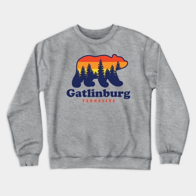 Gatlinburg Tennessee Bear Great Smoky Mountains Crewneck Sweatshirt by PodDesignShop